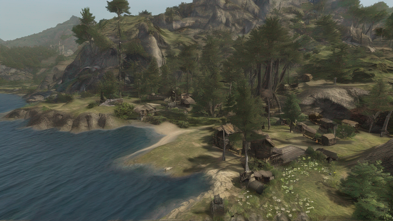 Dziki krajobraz Morrowind z gigantycznymi grzybami i unikalną florą w regionie Bitter Coast