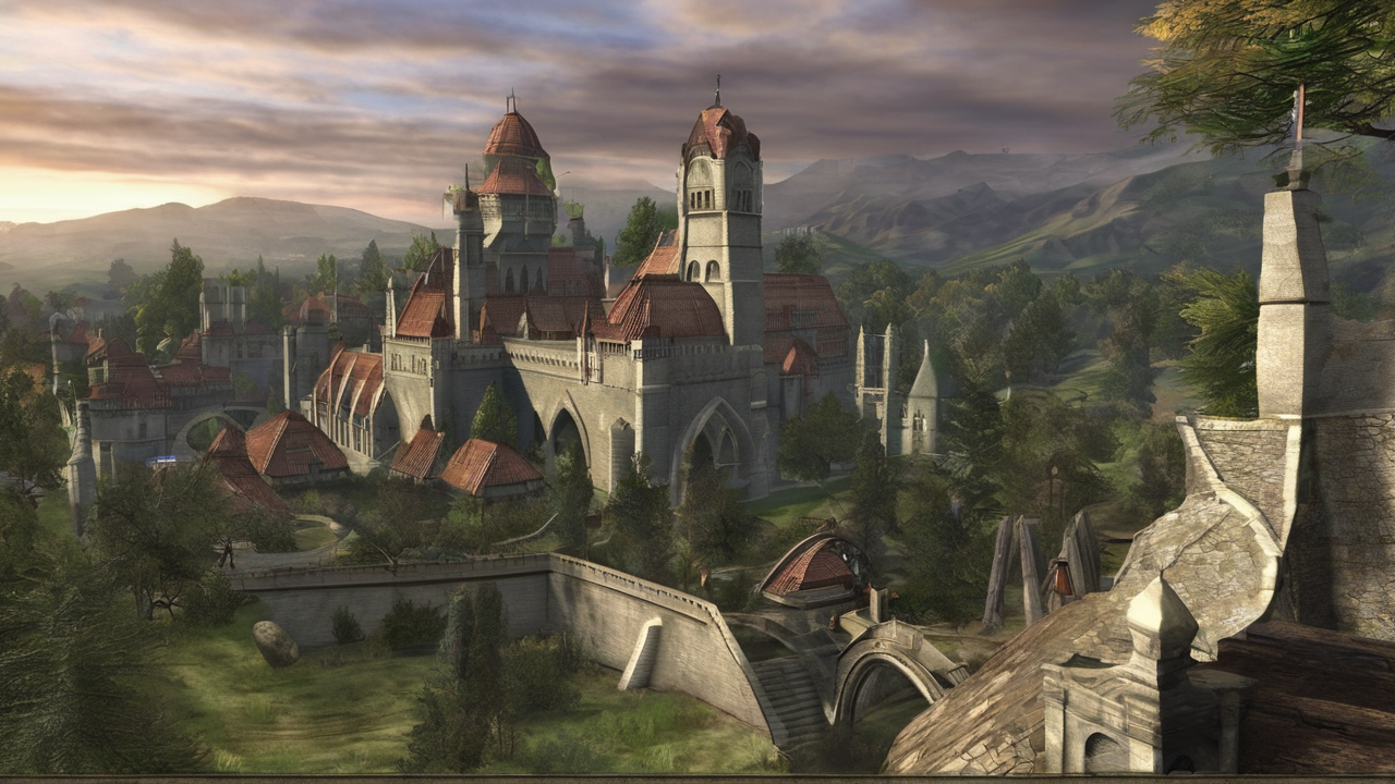 Okładka gry The Elder Scrolls IV: Oblivion z bramą do innego wymiaru i ognistym tłem