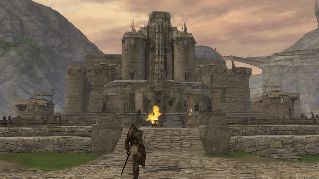 Oryginalne pudełko gry The Elder Scrolls: Arena z 1994 roku z charakterystyczną okładką przedstawiającą wojownika
