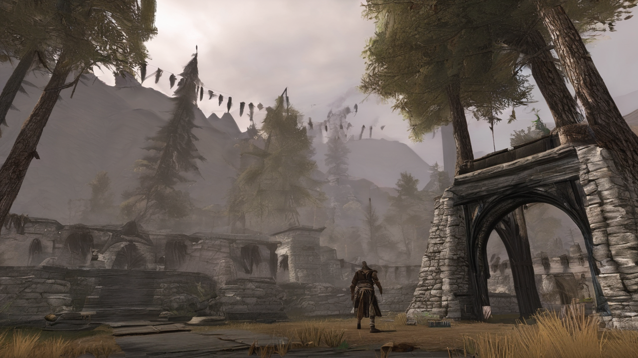 Porównanie grafiki z The Elder Scrolls: Arena z nowszymi odsłonami serii pokazujące ewolucję wizualną